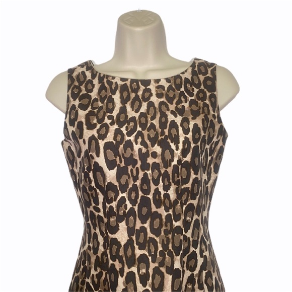 Kate Spade Leopard Print Sleeveless Sheath Dress - Picture 4 of 13